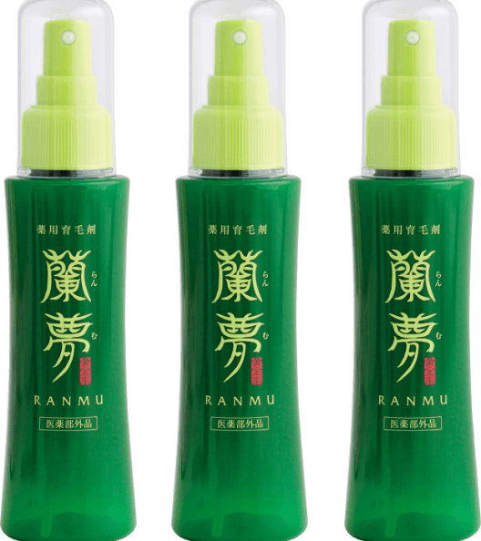 薬用育毛剤 蘭夢 プッシュタイプ 100ml×4本＋おまけ付き